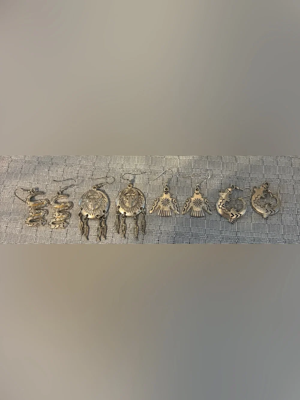 Four Pair Southwestern Style Earrings